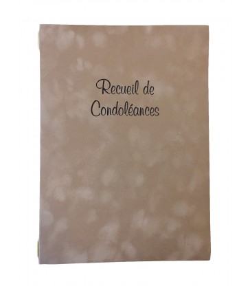 Registre de condoléances ADAGIO suédine et carton