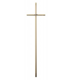 Croix cercueil «Diamant» en laiton