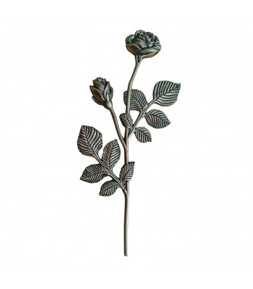 Branche de rosier en Zamak