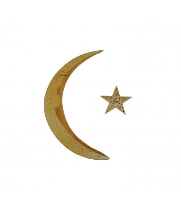 Croissant de lune en bois