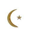 Croissant de lune et étoile en bois