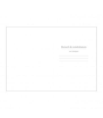Feuillets de garde pour registre de condoléances