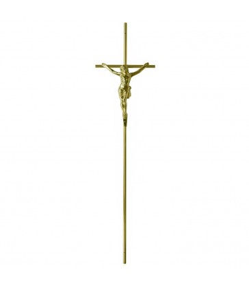 Croix cercueil «fil» avec Christ Zamak