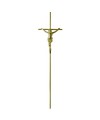 Croix cercueil «fil» en laiton avec Christ
