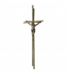 Croix cercueil «futura» en zamak avec Christ
