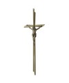 Croix cercueil «futura» en zamak avec Christ