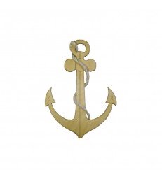 Ancre marine avec corde, en bois