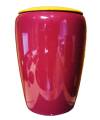 Urne funéraire en bois couleur aubergine/curry
