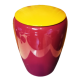 Urne funéraire en bois couleurs aubergine/curry