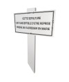Plaque de concession cimetière sur piquet en PVC