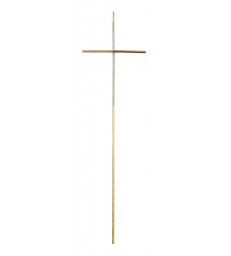Croix cercueil «fine» en laiton avec Strass