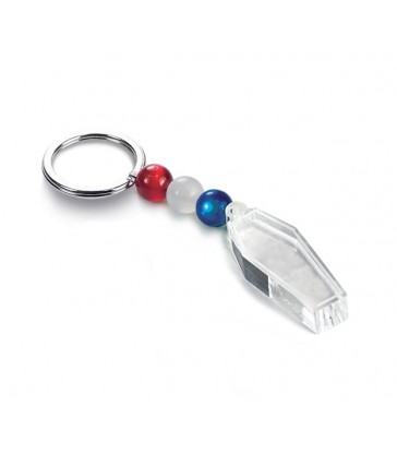 Porte-clés cercueil avec boules, en plexiglass