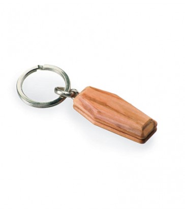 Porte-clés cercueil, en bois