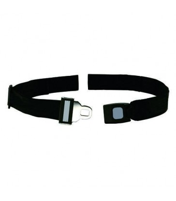Jeu de 2 sangles noire de maintien pour civière avec fermeture boucle métal