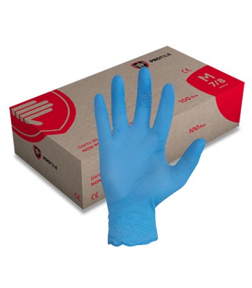 Gants sanitaire nitrile bleu non poudrés
