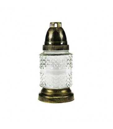 Lanterne funéraire moulage petits losanges 18 cm