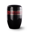 Urne funéraire acier bandeau de roses