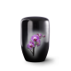 Urne funéraire acier dessin fleurs