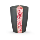 Urne funéraire biodégradable ligne de roses rouge