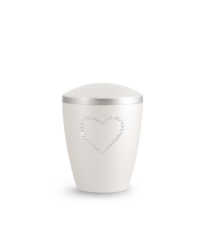 Urne funéraire coeur de cristaux, biodégradable, enfant 1,5L