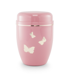 Urne funéraire acier rose enfant 1,5L
