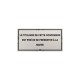 Plaque de concession cimetière à visser en PVC