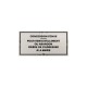 Plaque de concession cimetière à visser en PVC
