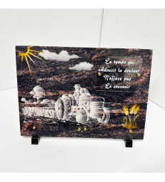 Plaque Funéraire Compogranit "Agriculteur"