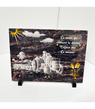 Plaque Funéraire Compogranit "Agriculteur"