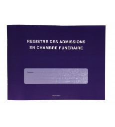Registre des admissions en chambre funéraire